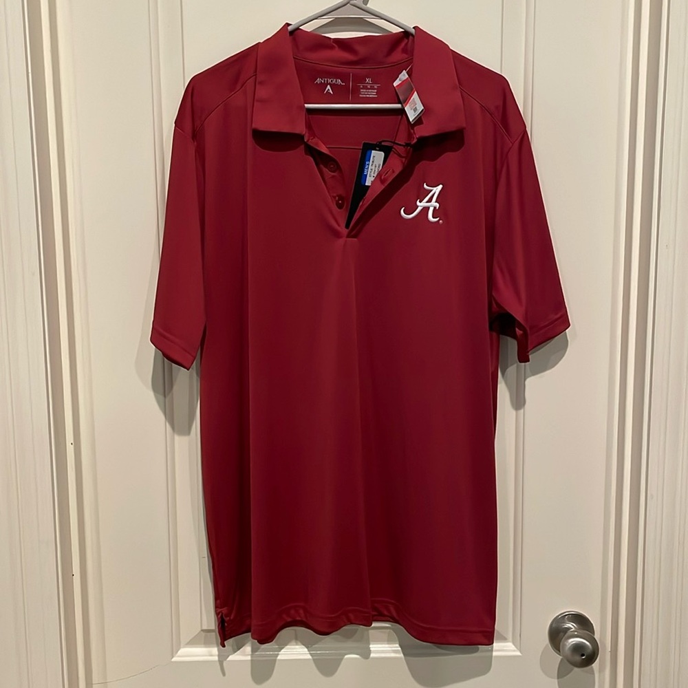 NWT Antigua Alabama Crimson Tide Performance Polo, Size X-Large, Crimson Red